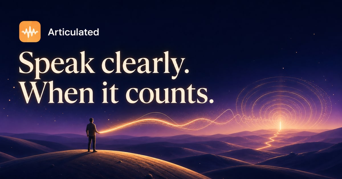 Articulated — Practice Speaking. Get Clear Feedback.