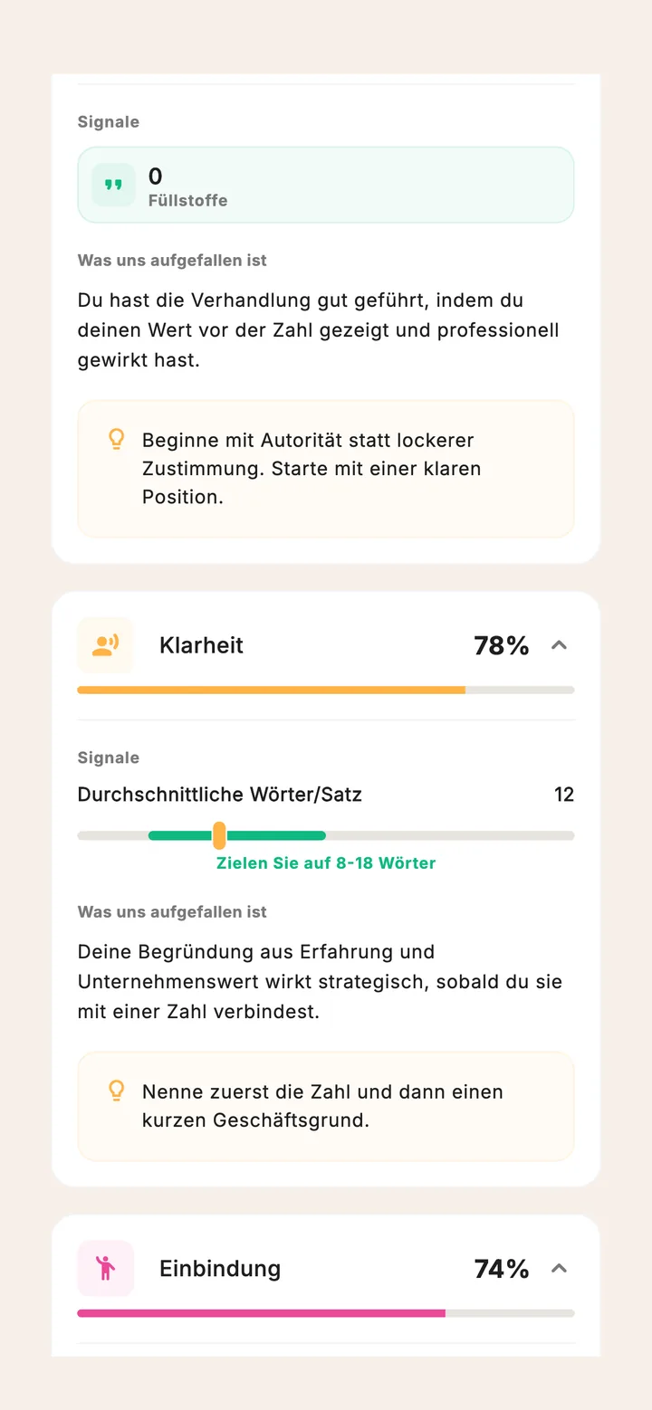 Aus holprigen Antworten werden klare Sätze