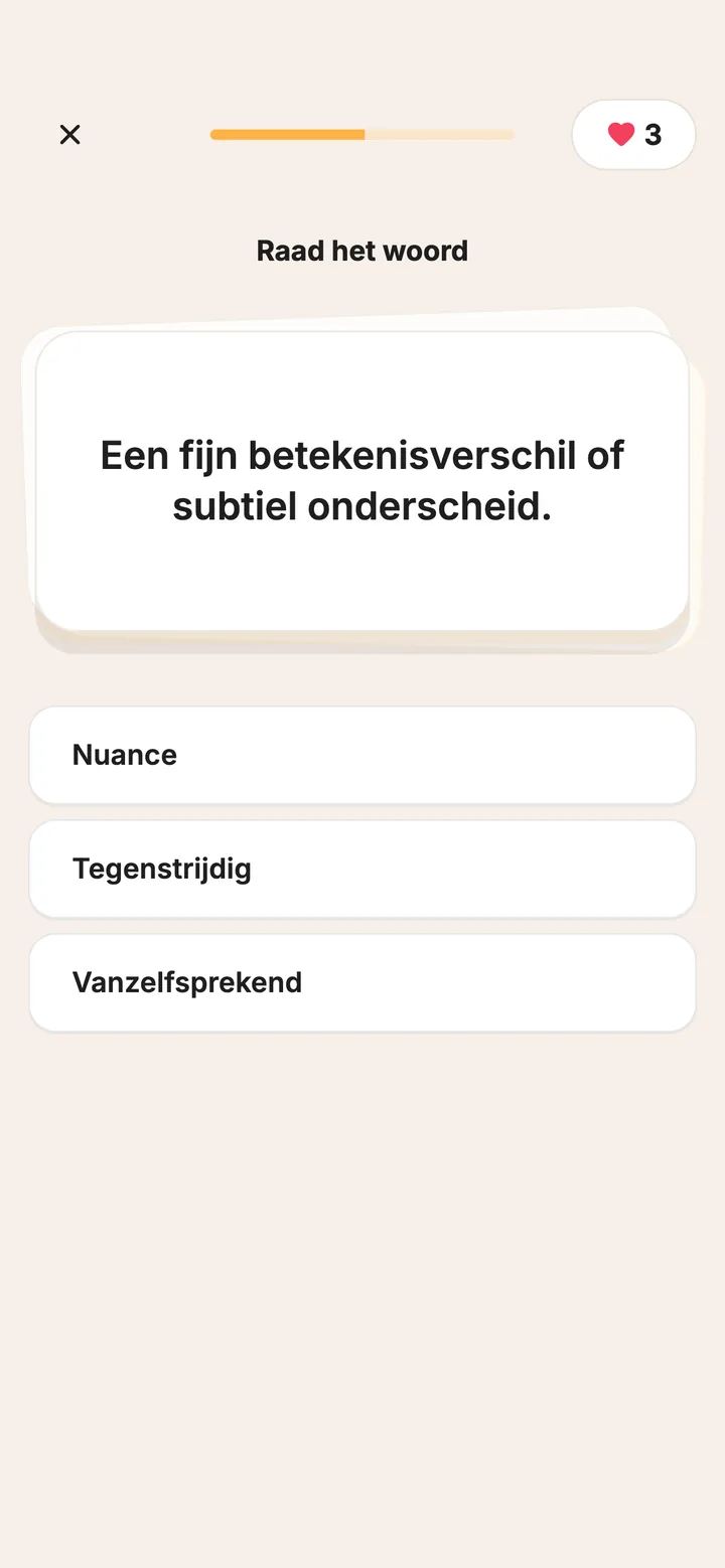 Oefen de woorden van vandaag